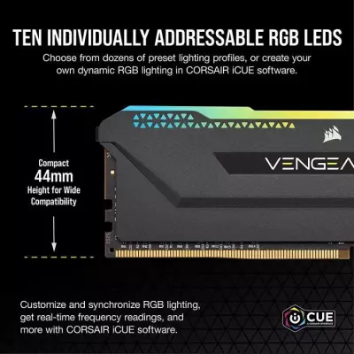 Mémoire RAM - CORSAIR - Vengeance RGB Pro SL DDR4 - 32GB 2x16GB DIMM