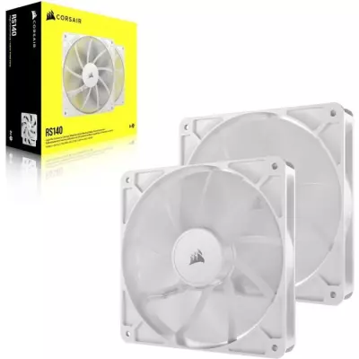 Pack de 2 ventilateurs PWM 140mm - CORSAIR - RS140 - Blanc