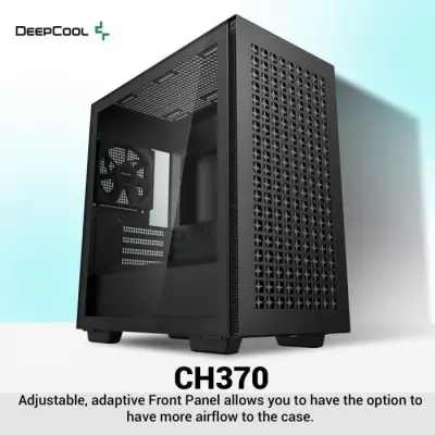 Boitier PC sans alimentation - DEEPCOOL CH370 (Noir) - Mini tour - For