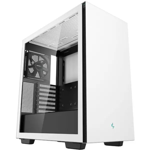 Boîtier PC Moyen Tour sans alim - DEEPCOOL CH510 (Blanc) - E-ATX/ATX/Micro ATX - 1x120mm - USB 3.0/HD Audio - Verre trempé