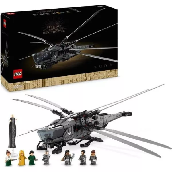 LEGO Icons Dune Atreides Royal Ornithopter, Set de Collection pour Adultes, Idée Cadeau pour Femmes, Hommes et Amateurs de Film