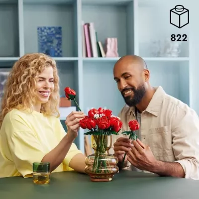 LEGO 10328 Icons Le Bouquet de Roses, Fleurs Artificielles pour Décor