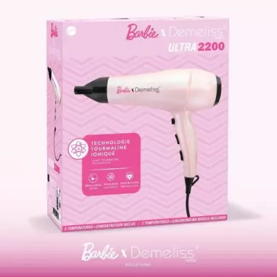 Seche-cheveux DEMELISS Ultra Barbie Edition 2200 W