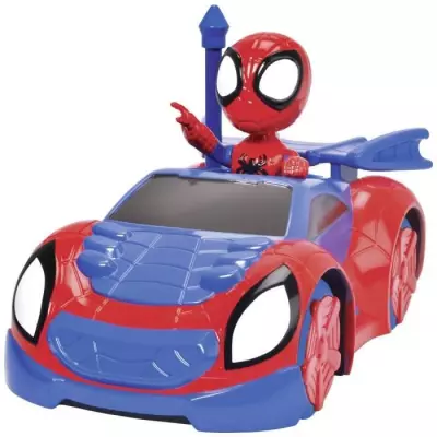 Spidey - Voiture radiocommandée - 17cm - Figurine Spidey incluse