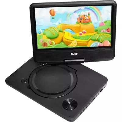 Lecteur DVD portable DJIX PVS906-20 9 rotatif avec port USB et lecteur