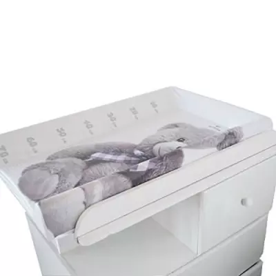 Plan a langer DOMIVA Little Bear - PVC - Matelas intégré - Blanc/Gri