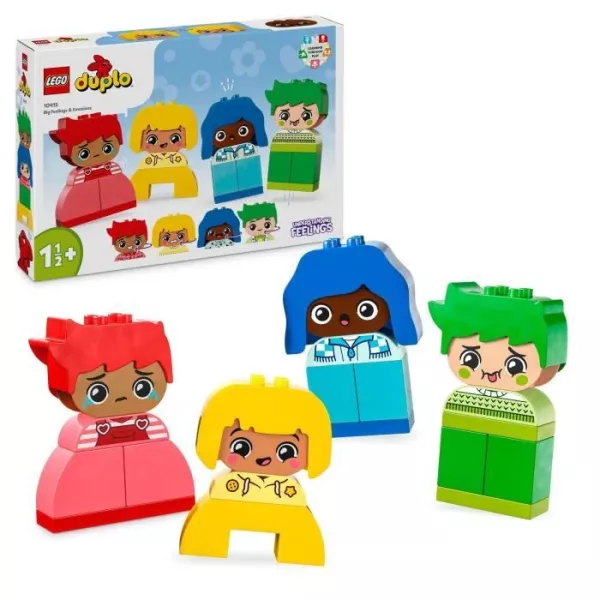 LEGO 10415 DUPLO My First Strong Emotions and Big Feelings, Toy for Babies, 23 Colorful Bricks and 4 Characters