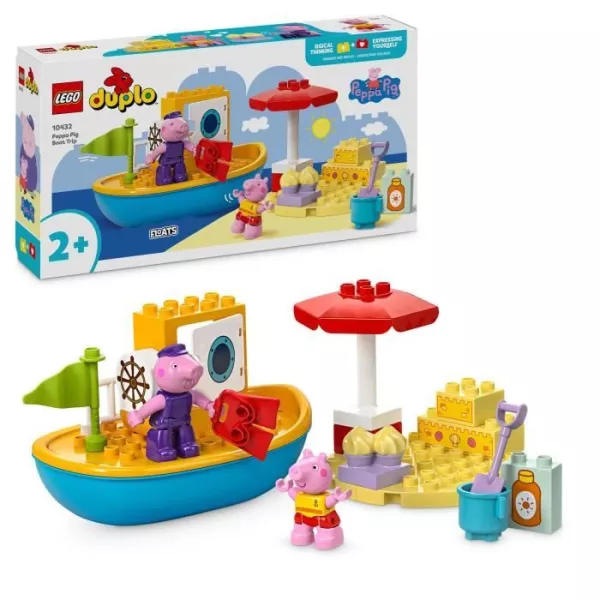 LEGO DUPLO 10432 Le Voyage en Bateau de Peppa Pig - Set de Jeu de Bain pour Tout-petits