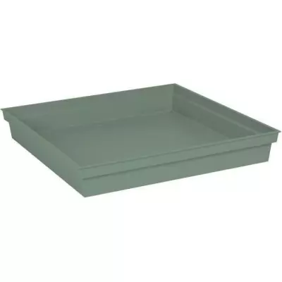 Soucoupe carrée Toscane - EDA PLASTIQUE - 40 cm - Vert laurier - Plas