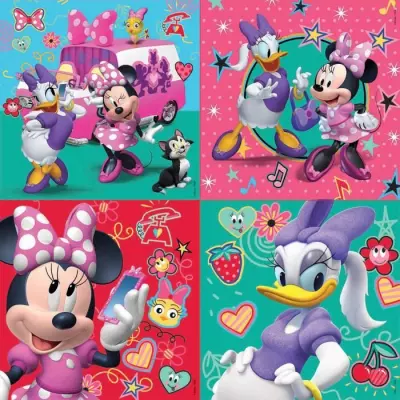 4 puzzles progressifs - EDUCA - Malette Puzzles Progressifs Minnie & T