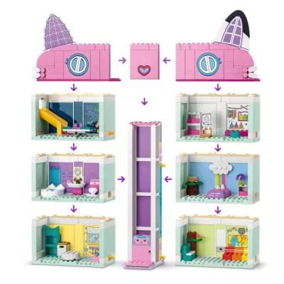 LEGO 10788 Gabby's Magical House, Dolls House Toy with Minifigures