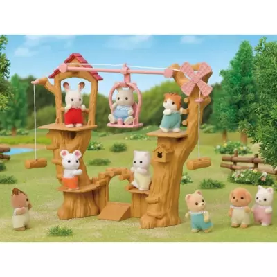 Figurine miniature - SYLVANIAN FAMILIES - La tyrolienne des bébés -