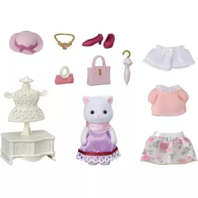 SYLVANIAN FAMILIES - 5461 - La valisette de mode et grande soeur chat