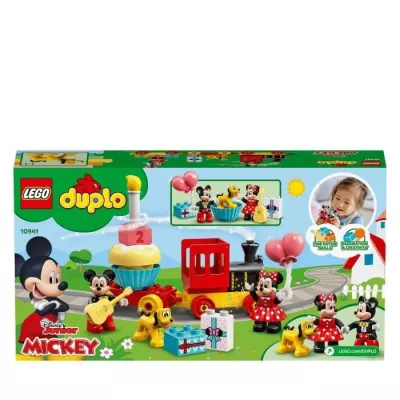 LEGO 10941 DUPLO Disney Le Train d'Anniversaire de Mickey et Minnie Jo