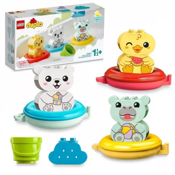 LEGO 10965 DUPLO Bath Toy: Floating Animal Train, Bathtub Set for Babies and Children 1.5+ Years with Duck