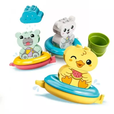 LEGO 10965 DUPLO Bath Toy: Floating Animal Train, Bathtub Set for Babi