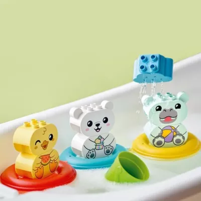 LEGO 10965 DUPLO Bath Toy: Floating Animal Train, Bathtub Set for Babi