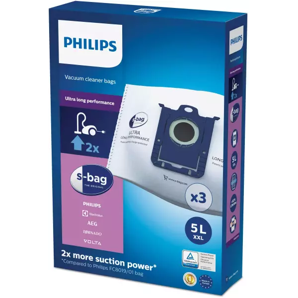 Philips s-bag Sacs pour aspirateur FC8027/01