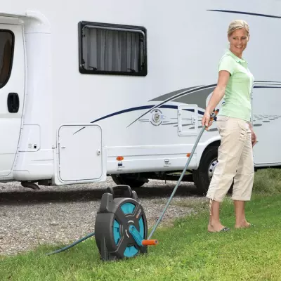 GARDENA Dévidoir portable Classic 15 équipé – Longueur tuyau 15m