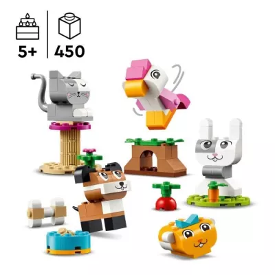 LEGO 11034 Classic Creative Pets, Animal Toy, Dog, Cat, Rabbit, Hamste