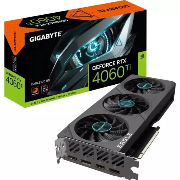 GIGABYTE - Carte Graphique - GeForce - RTX 4060 Ti EAGLE OC 8G