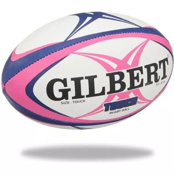 Ballon de rugby Touch - GILBERT - Taille 4 - Homme - Rose et bleu