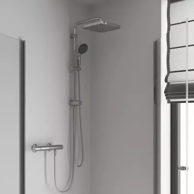 GROHE Colonne de douche avec inverseur manuel Vitalio Start 250, tete