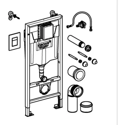 Solido pack 3 en 1 pour WC - Hauteur d'installation 1,13m - GROHE - 38