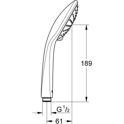 Douchette a main GROHE Vitalio Joy 110 Duo - Chromé - 2 jets - Econom