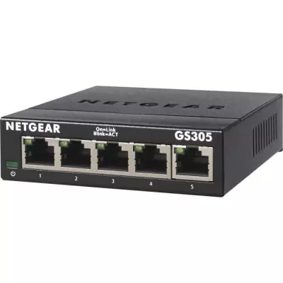 NETGEAR GS305-300PES Switch Ethernet Métal 5 ports Gigabit (10/100/10