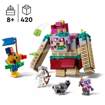 LEGO 21257 Minecraft Legends L'Attaque du Dévoreur, Jouet de Construc