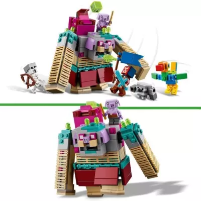 LEGO 21257 Minecraft Legends L'Attaque du Dévoreur, Jouet de Construc