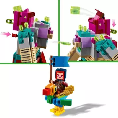 LEGO 21257 Minecraft Legends L'Attaque du Dévoreur, Jouet de Construc