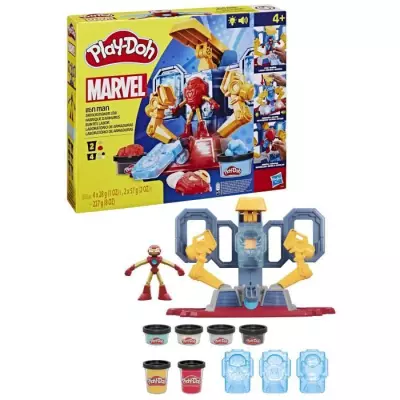 Play-Doh Iron Man Fabrique d'armures, coffret avec figurine Iron Man e