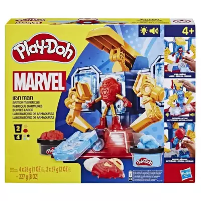 Play-Doh Iron Man Fabrique d'armures, coffret avec figurine Iron Man e