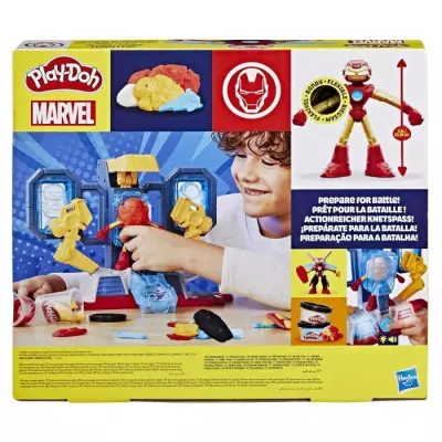 Play-Doh Iron Man Fabrique d'armures, coffret avec figurine Iron Man e