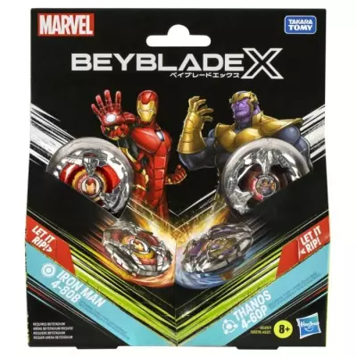 Beyblade X Multipack Toupie Iron Man 4-80B vs. Thanos 4-60B, Marvel ,