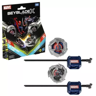 Beyblade X Multipack Toupie Spider-Man 3-60F vs. Venom 3-80N, Marvel ,