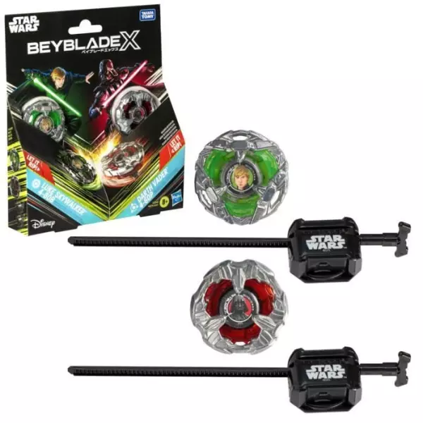 Beyblade X Multipack Toupie Luke Skywalker 4-80B vs. Darth Vader 4-60B, Star Wars, Des 8 ans