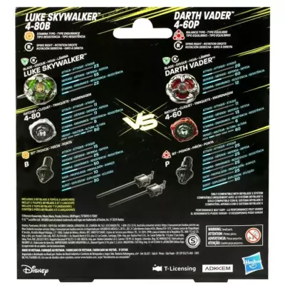 Beyblade X Multipack Toupie Luke Skywalker 4-80B vs. Darth Vader 4-60B