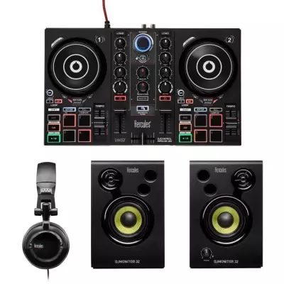 HERCULES DJLEARNING KIT MK2 - Kit DJ tout-en-un pour apprendre a mixer