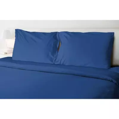 Drap plat - HOME LINGE PASSION - 180 x 290 cm - 1 personne - Bleu