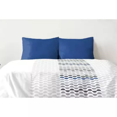 Lot de 2 taies d'oreiller - HOME LINGE PASSION - 50 x 70 cm - Bleu