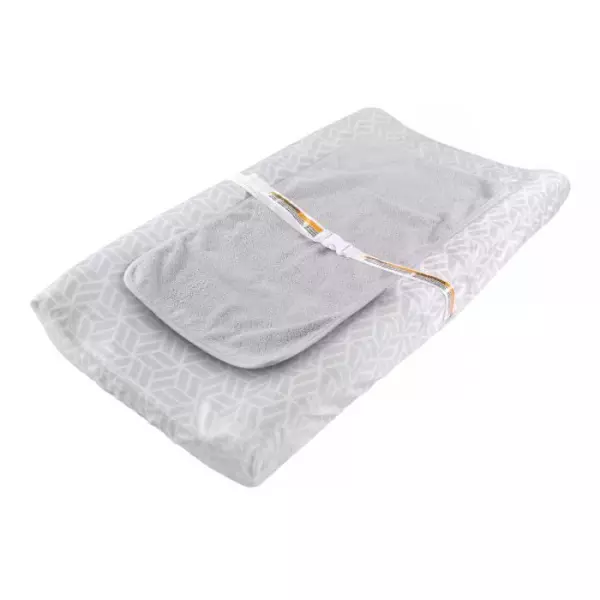 INGENUITY Matelas a langer avec 1 housse de protection imperméable, 1 housse élastique ultra-moelleuse, 1 serviette éponge