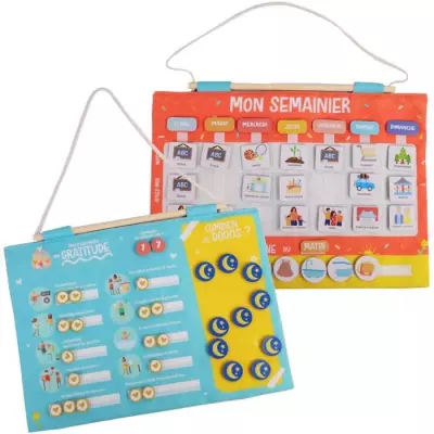 Calendrier Semainier Gratitude Pour Enfant - JADE - Montessori - Jeu E