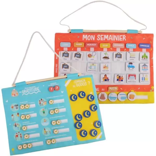 Calendrier Semainier Gratitude Pour Enfant - JADE - Montessori - Jeu Educatif - Humeur - Dodo - Jeu Pour Enfant - Desgin França