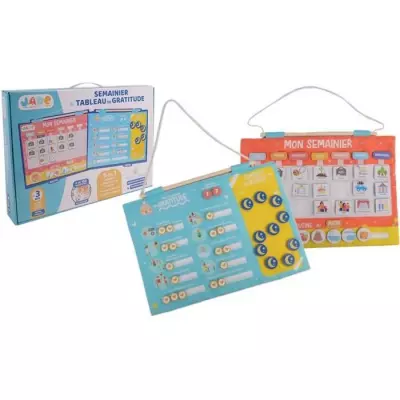 Calendrier Semainier Gratitude Pour Enfant - JADE - Montessori - Jeu E