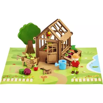 La Serre du Jardinier 40 Pieces - JEUJURA - Jeu de Construction en Boi