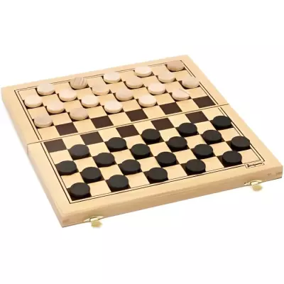 Jeu de Dames en Bois - Jeujura - 8131 - Coffret Pliant - 30x30x2cm - F