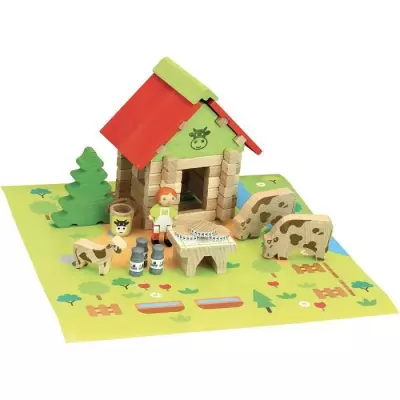 Jeu de construction en bois - JEUJURA - La Maison du Comte - 50 pieces